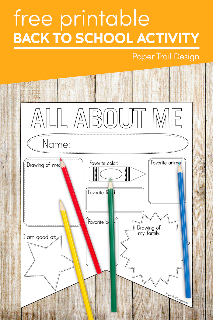 All About Me Worksheet Printable - Paper Trail Design