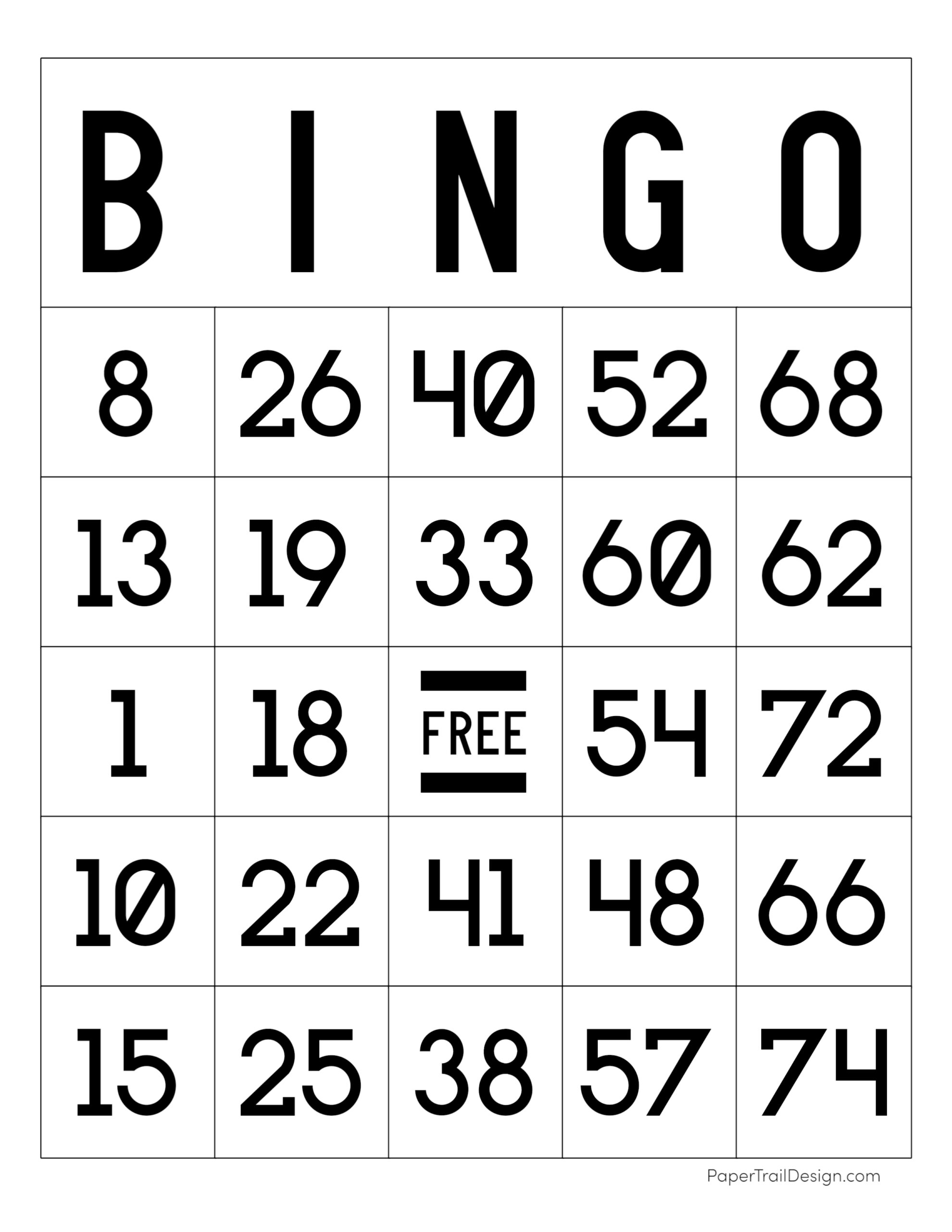 free bingo card generator