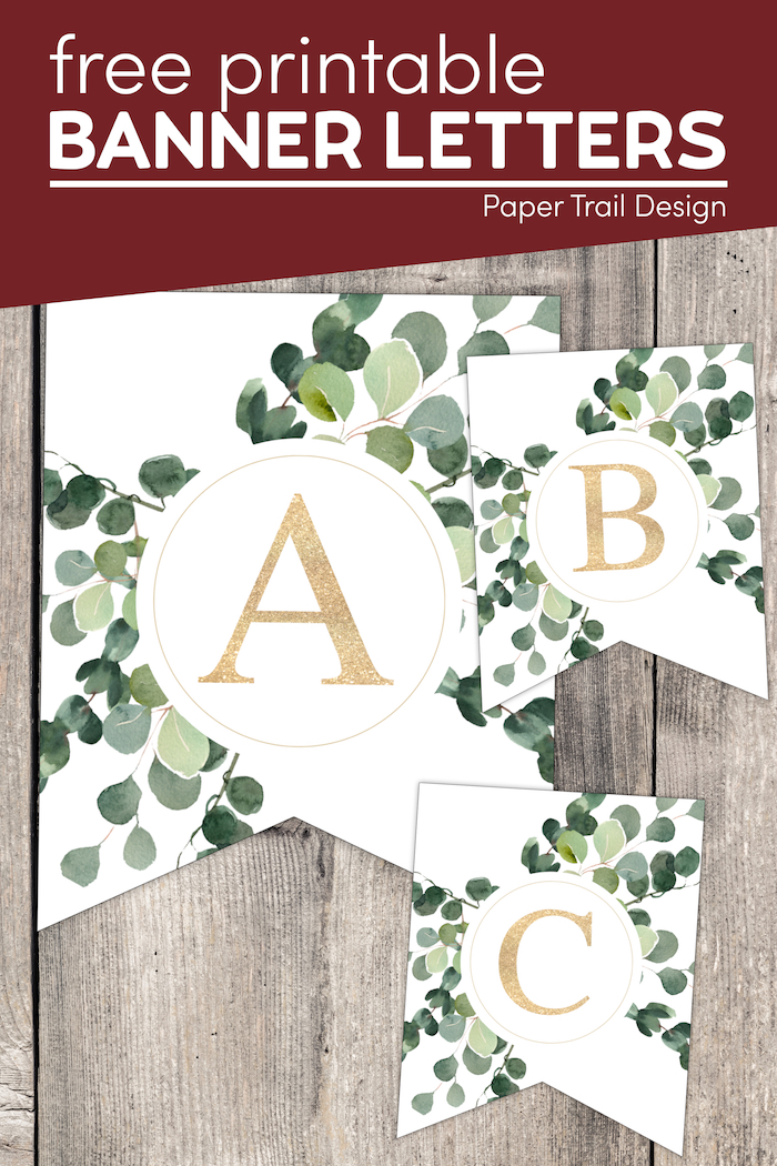 Free Printable Decorative Banner Letters - Paper Trail Design