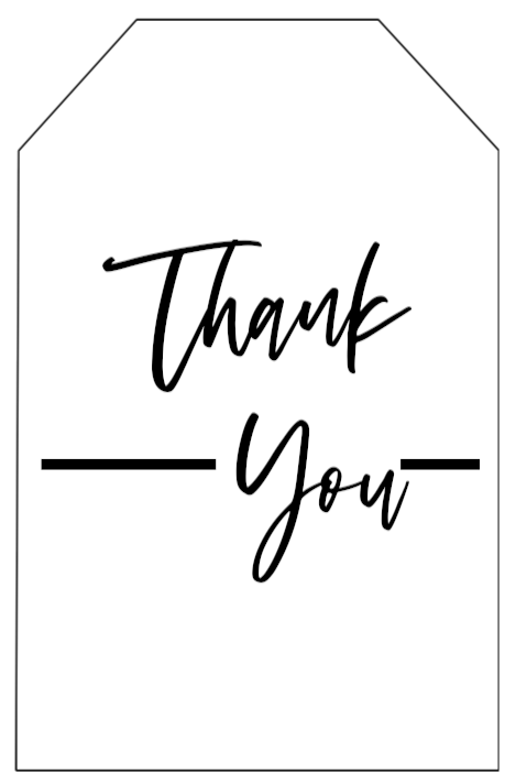 Free Printable Thank You Tags Paper Trail Design