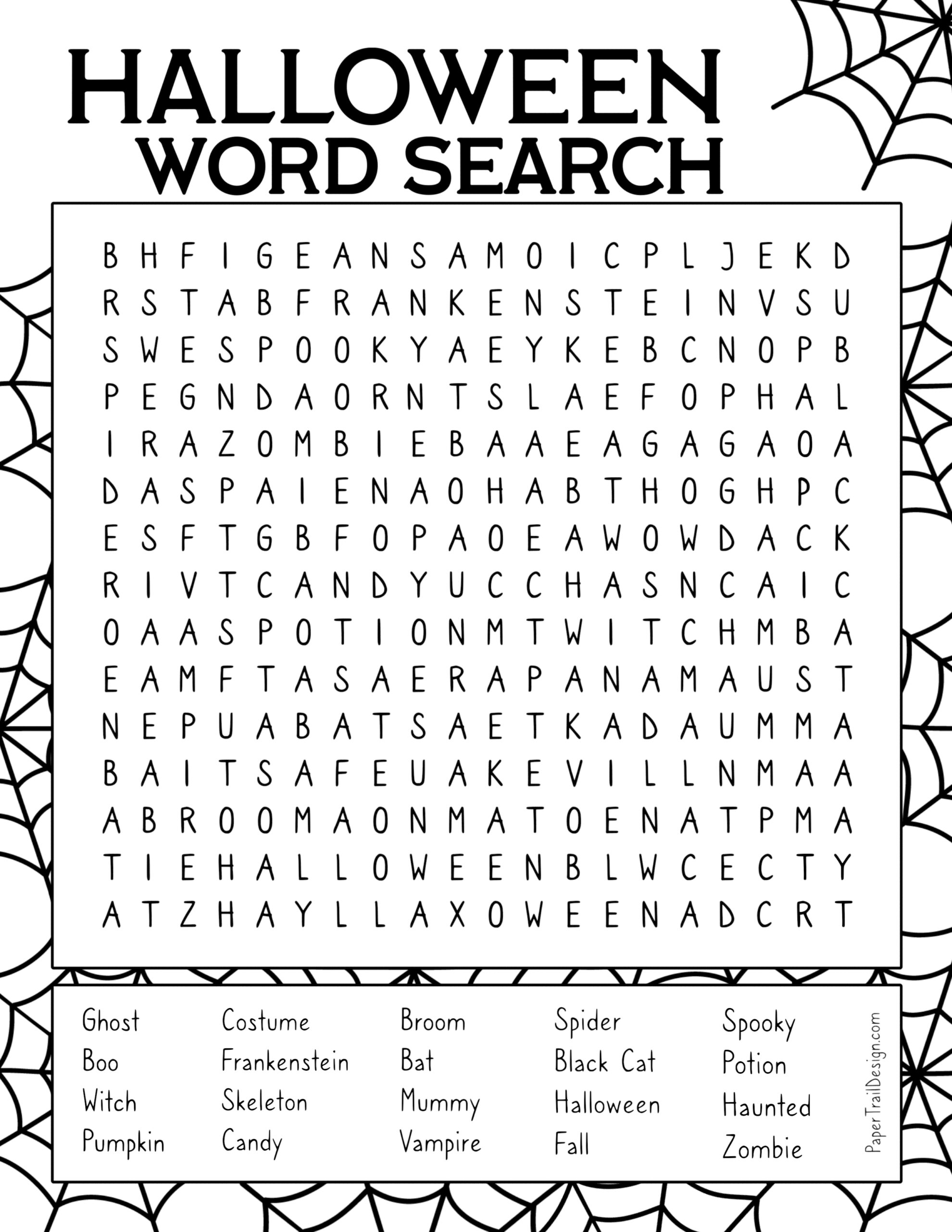 Free Printable Intermediate Search A Word Worksheets