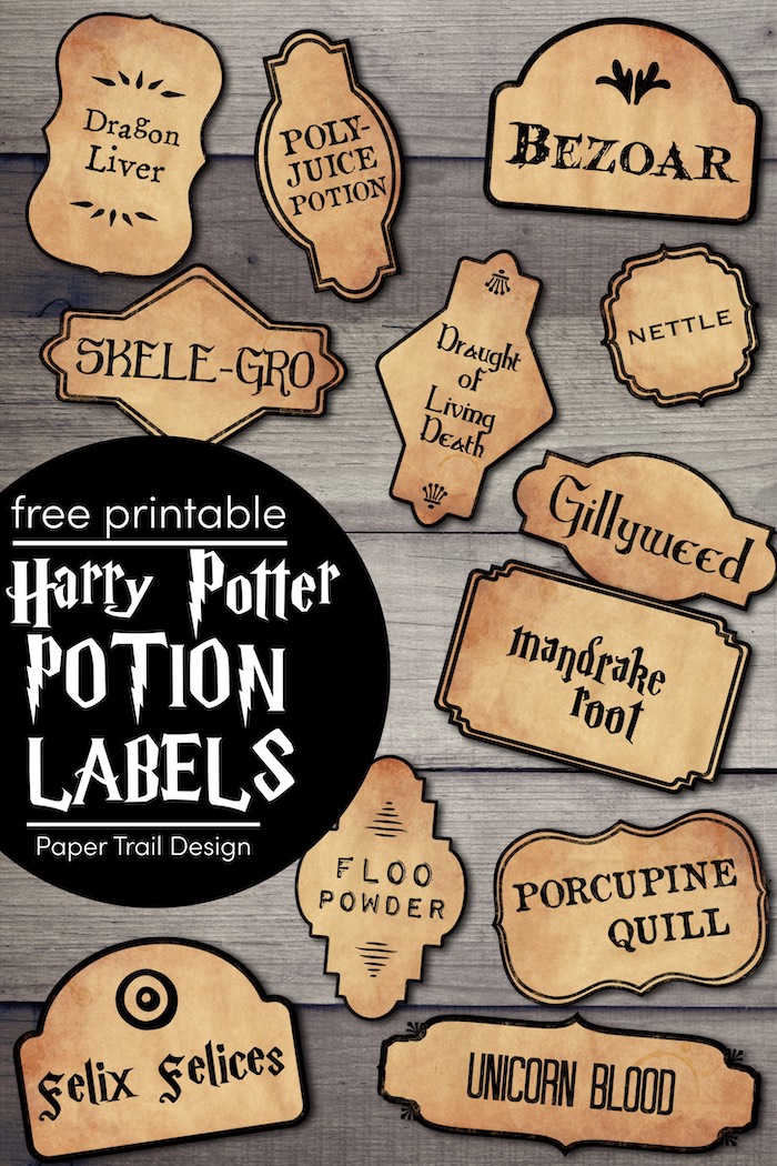 Harry Potter Potion Labels Printable - Paper Trail Design