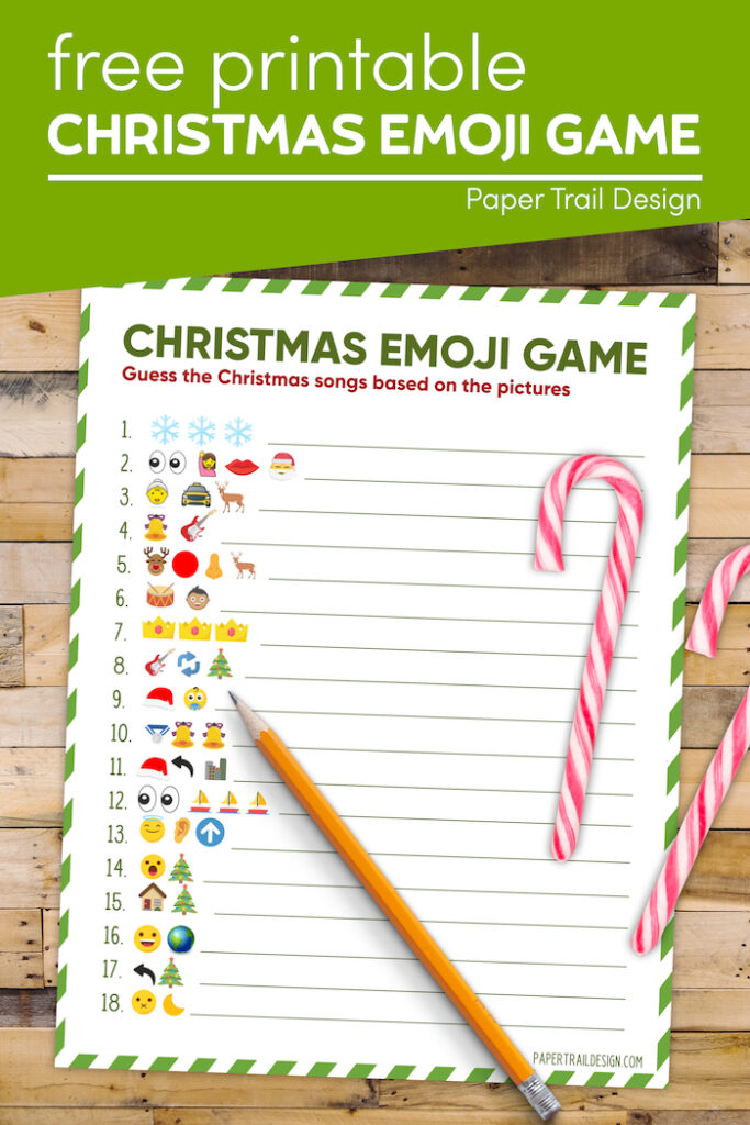 Emoji Printable Christmas Game - Paper Trail Design