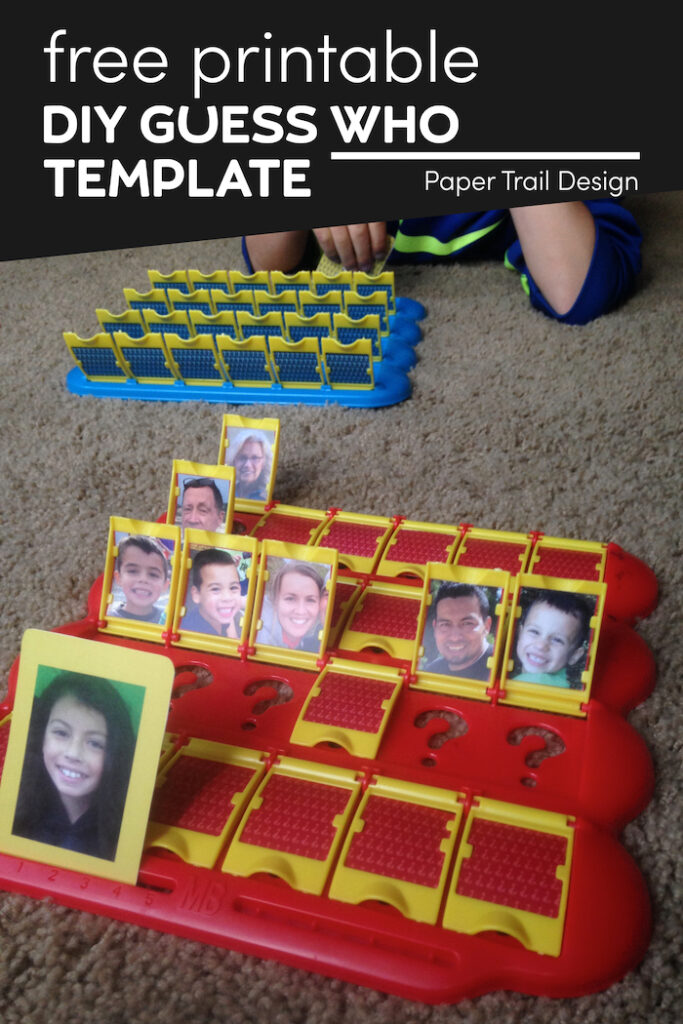 DIY Guess Who Template Free Printables - Paper Trail Design