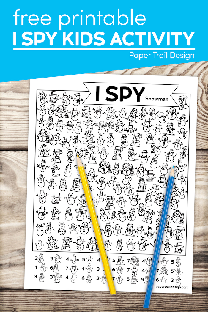 Free Printable I Spy Snowman Activity - Paper Trail Design