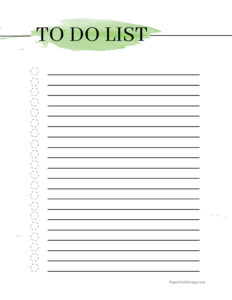 Watercolor To Do List Printable - Paper Trail Design