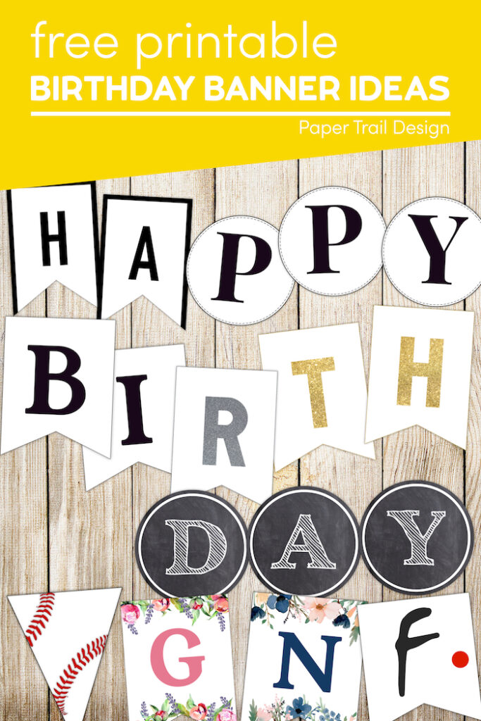 Free Printable Birthday Banner Ideas - Paper Trail Design