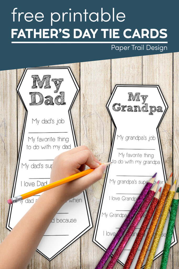 Father's Day Free Printable Cards - Paper Trail Design