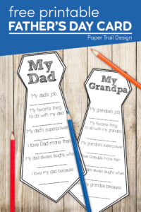 Father's Day Free Printable Cards - Paper Trail Design
