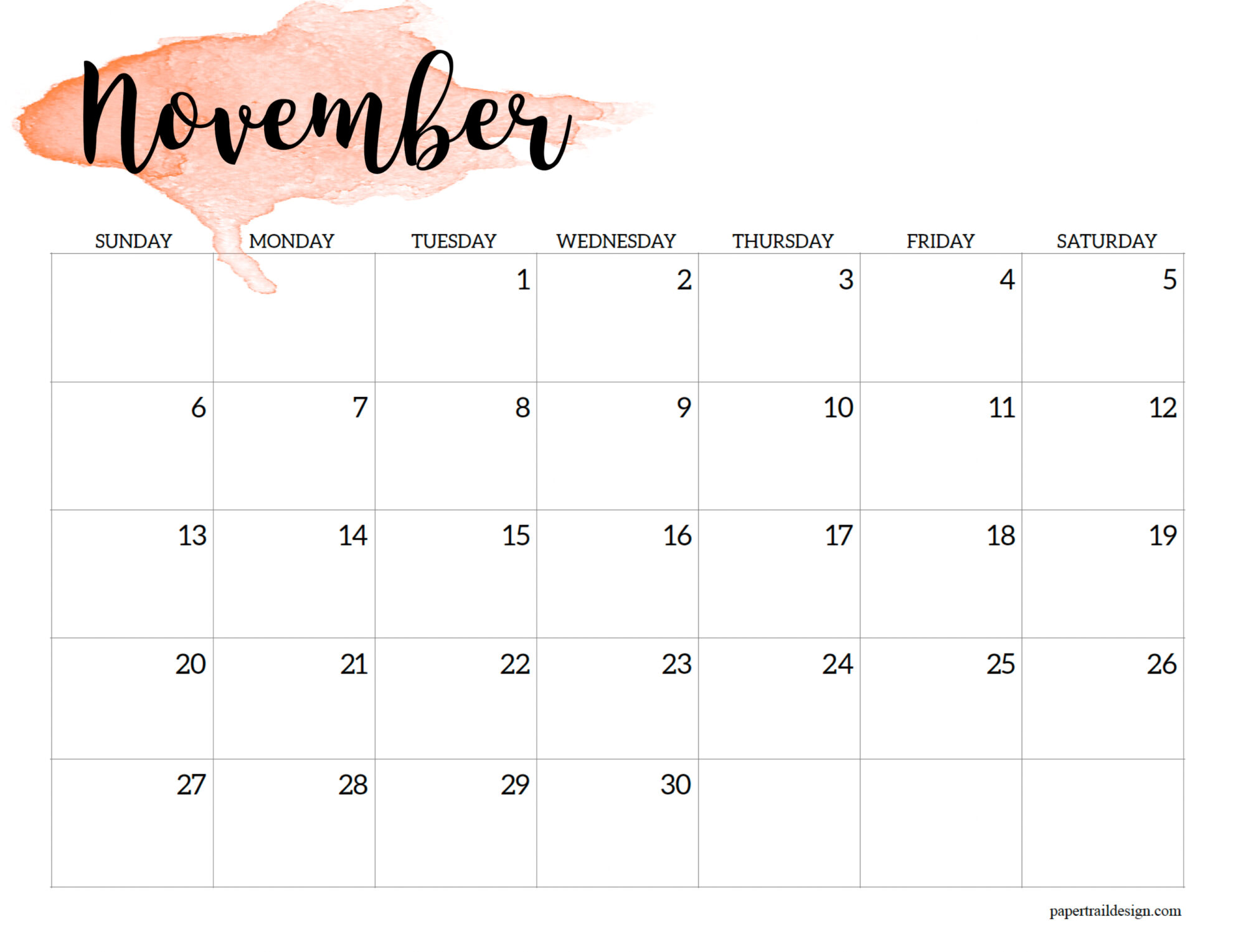 november 2022 calendar printable pdf