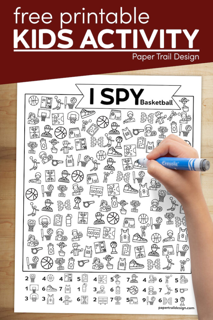 Free Printable I Spy Basketball Activity - Paper Trail Design