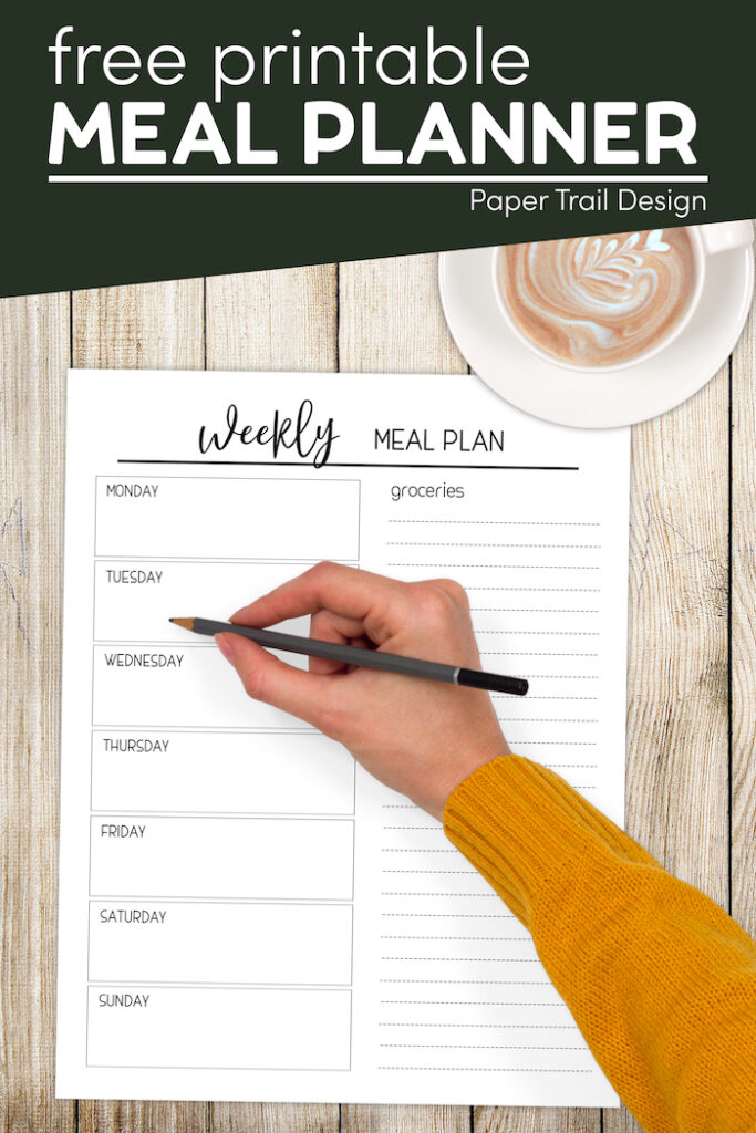 Printable Meal Planning Template - Paper Trail Design