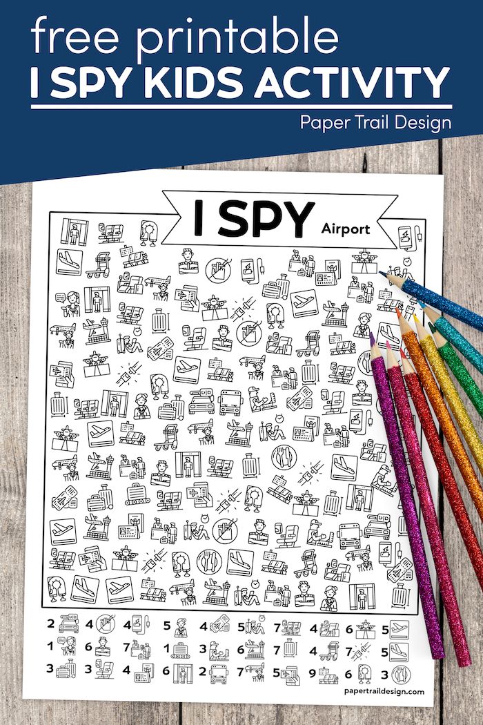 Free Printable I Spy Airport Activity - Paper Trail Design