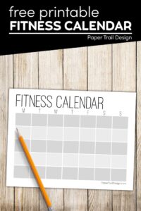 Free Printable Workout Calendar Template - Paper Trail Design