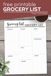 Free Grocery List Printable - Paper Trail Design