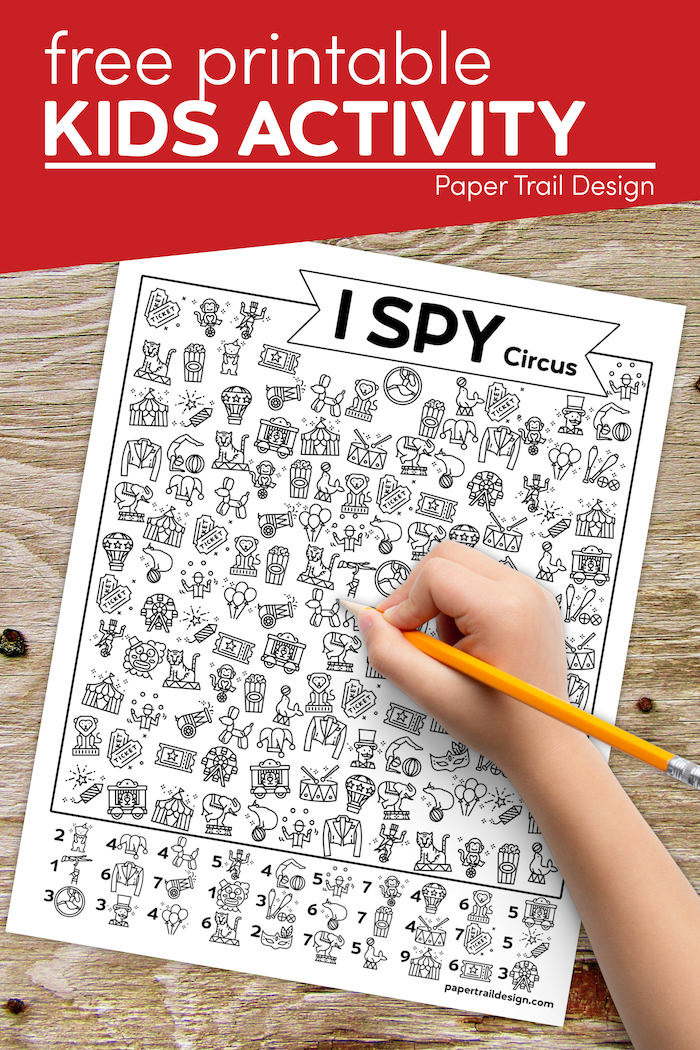 Free Printable I Spy Circus Activity - Paper Trail Design