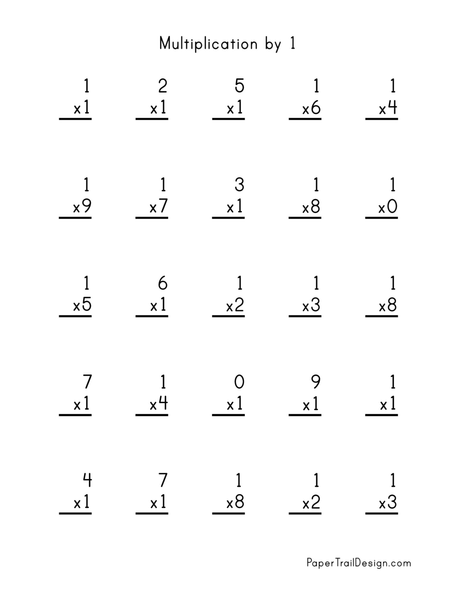 Free Multiplication Worksheets 112 Paper Trail Design