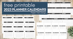 2023 Free Monthly Calendar Templates - Paper Trail Design