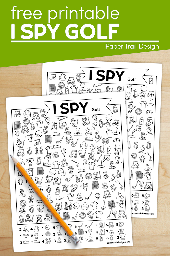 Free Printable I Spy Golf Activity - Paper Trail Design