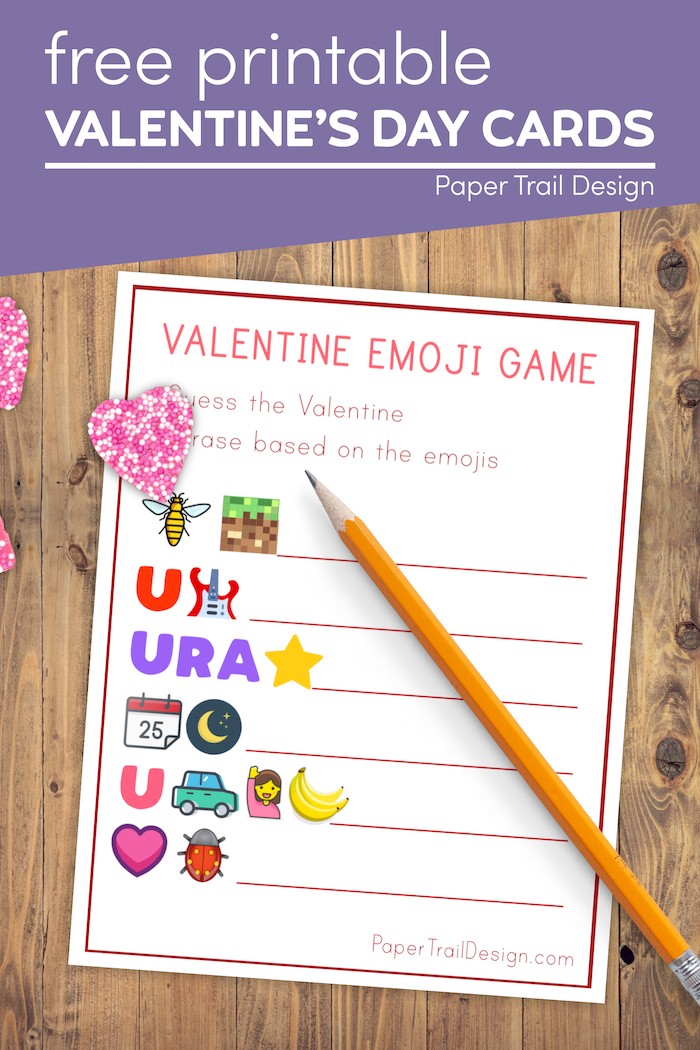 Emoji Valentine's Day Cards - Paper Trail Design