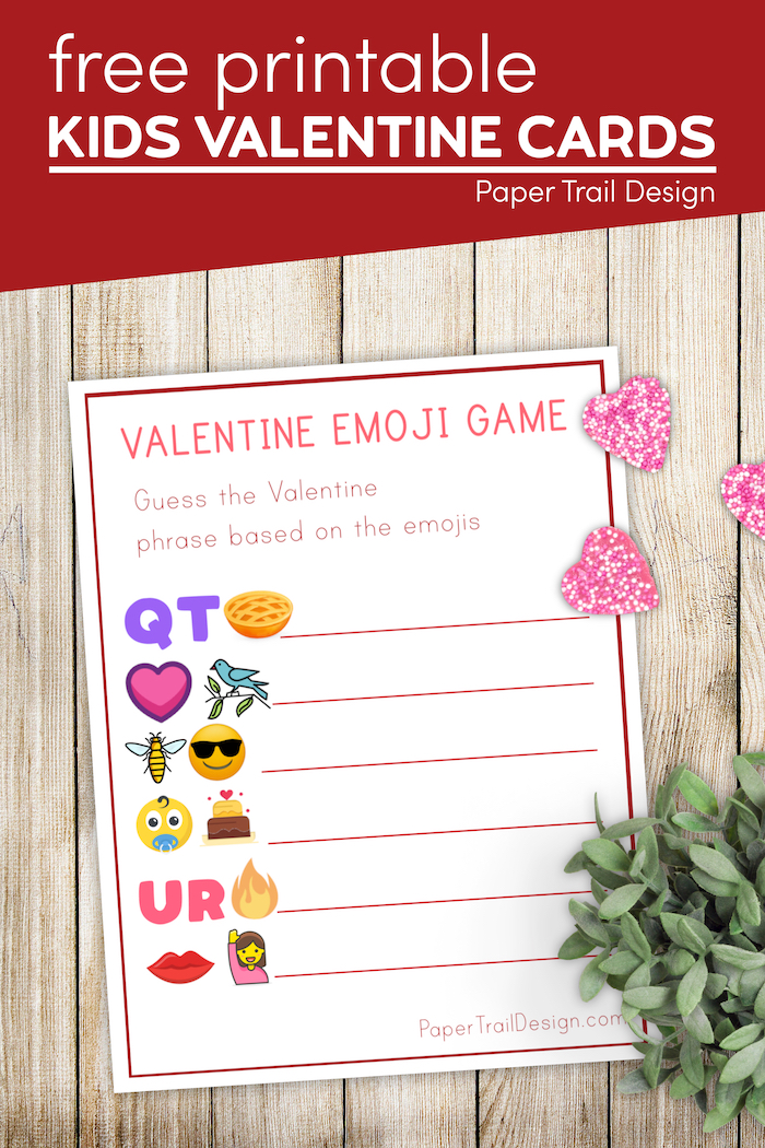 Emoji Valentine's Day Cards - Paper Trail Design