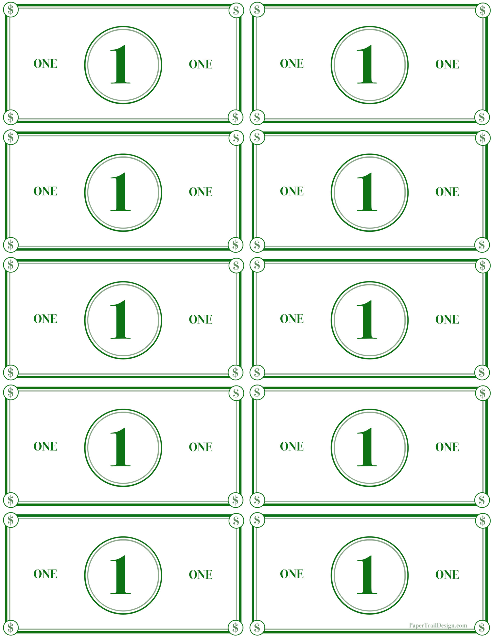 Fake Money Template Printable