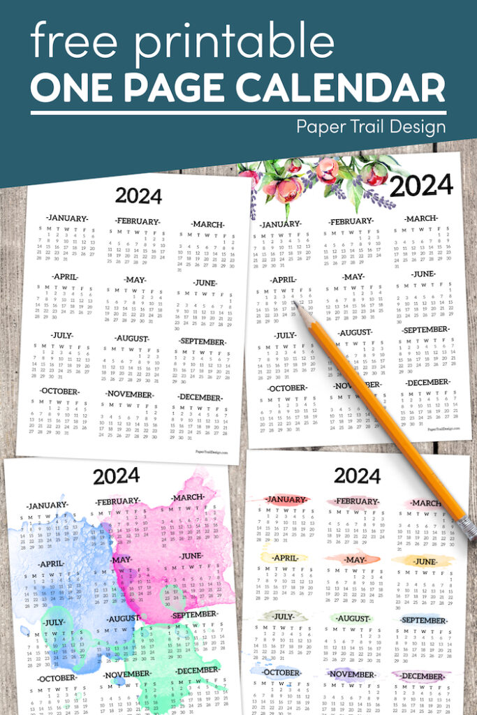 2024 FREE Cute Printable Calendars monthly & yearly YesMissy