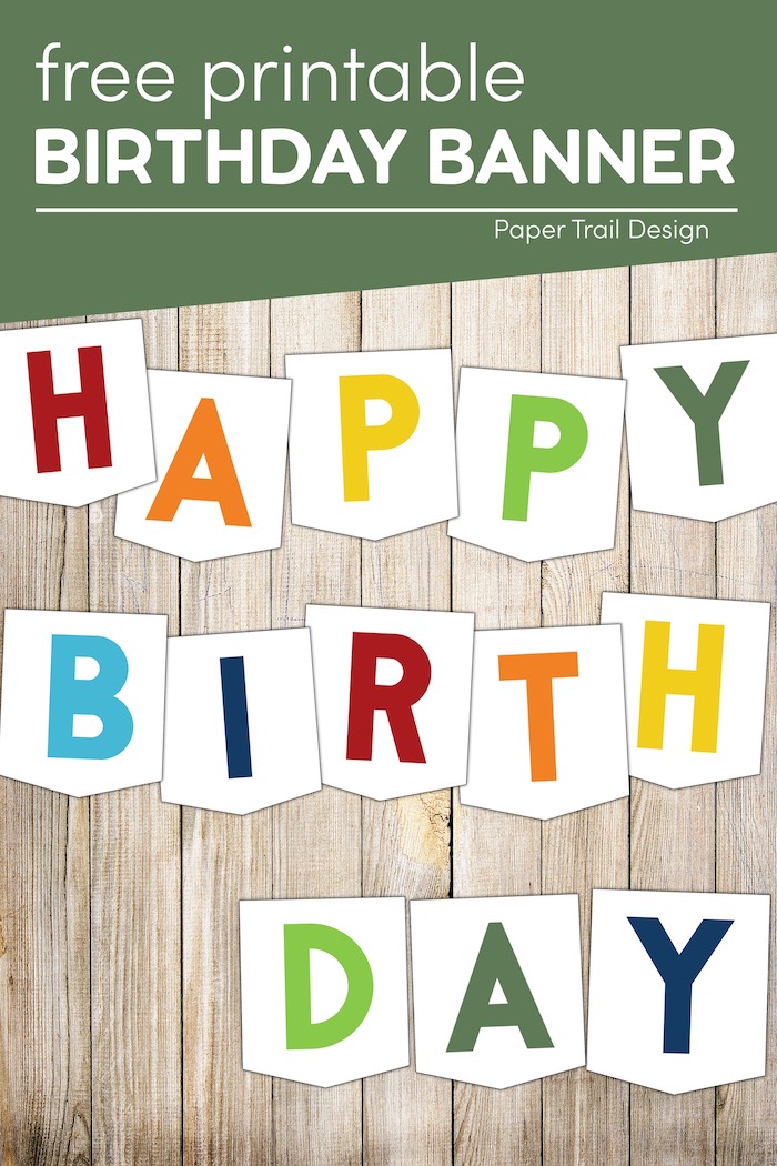 Happy Birthday Banner Printable - Paper Trail Design