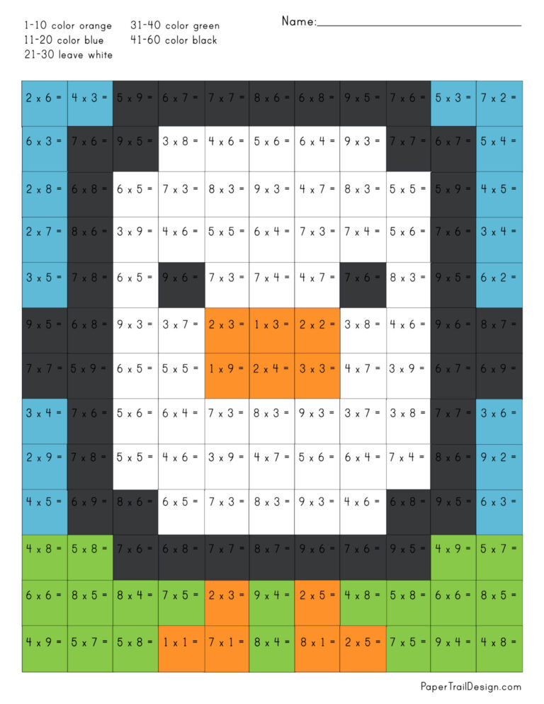 color-by-number-multiplication-worksheet-penguin-paper-trail-design
