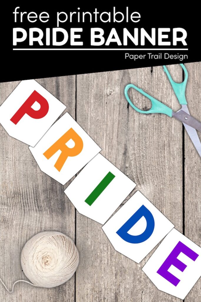 Free Printable Pride Banner - Paper Trail Design