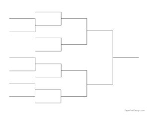 Tournament Bracket Templates - Single Elimination - Paper Trail Design