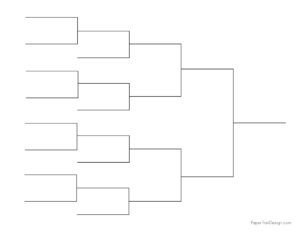 Tournament Bracket Templates - Single Elimination - Paper Trail Design