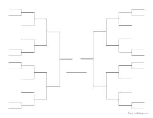 Tournament Bracket Templates - Single Elimination - Paper Trail Design