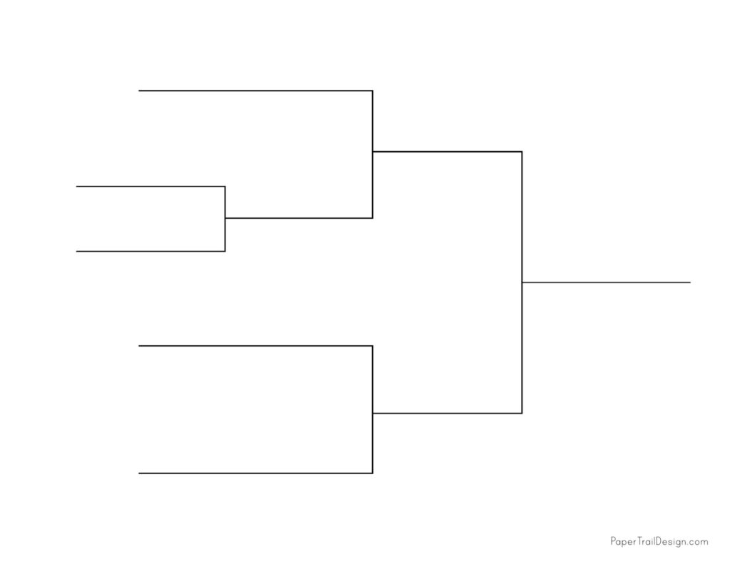 Tournament Bracket Templates - Single Elimination - Paper Trail Design