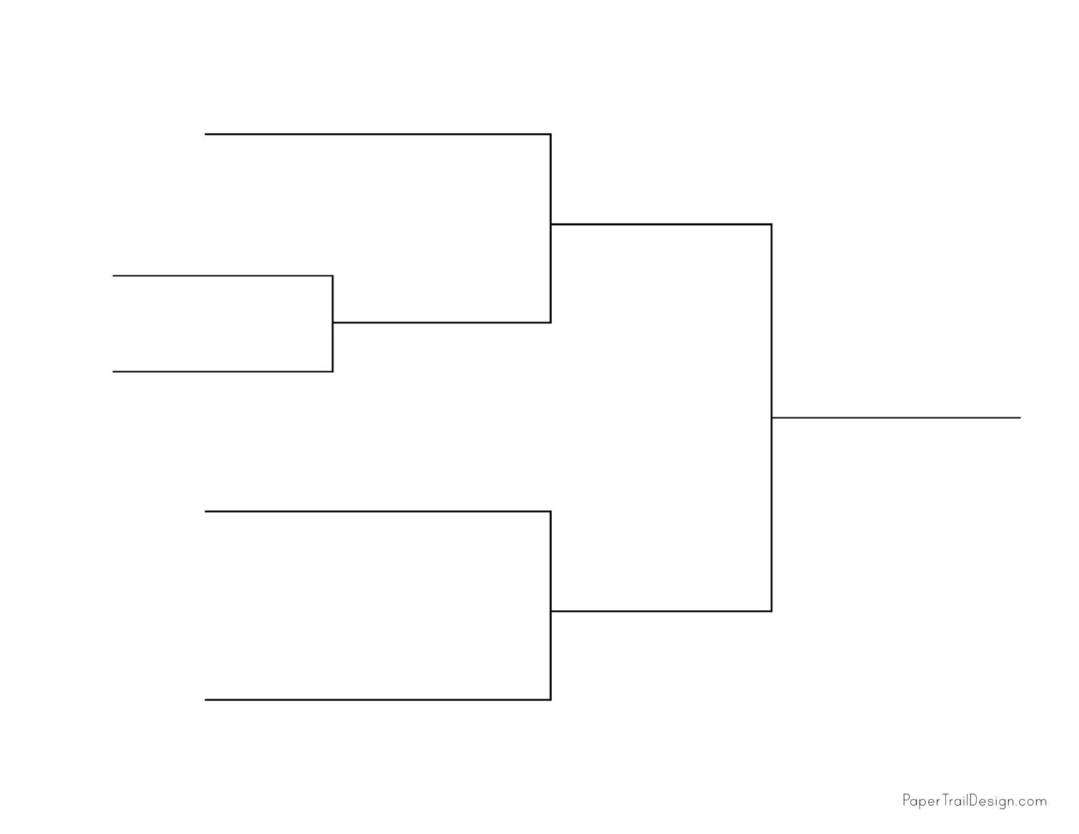 Tournament Bracket Templates - Single Elimination - Paper Trail Design