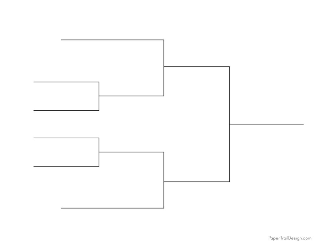 Tournament Bracket Templates - Single Elimination - Paper Trail Design