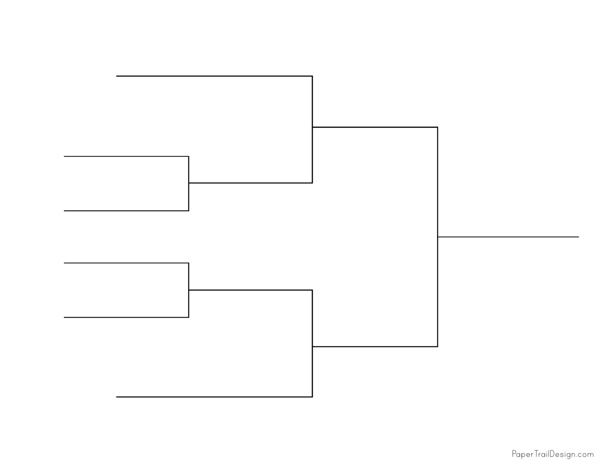 Single Elimination Tournament Brackets - Printable