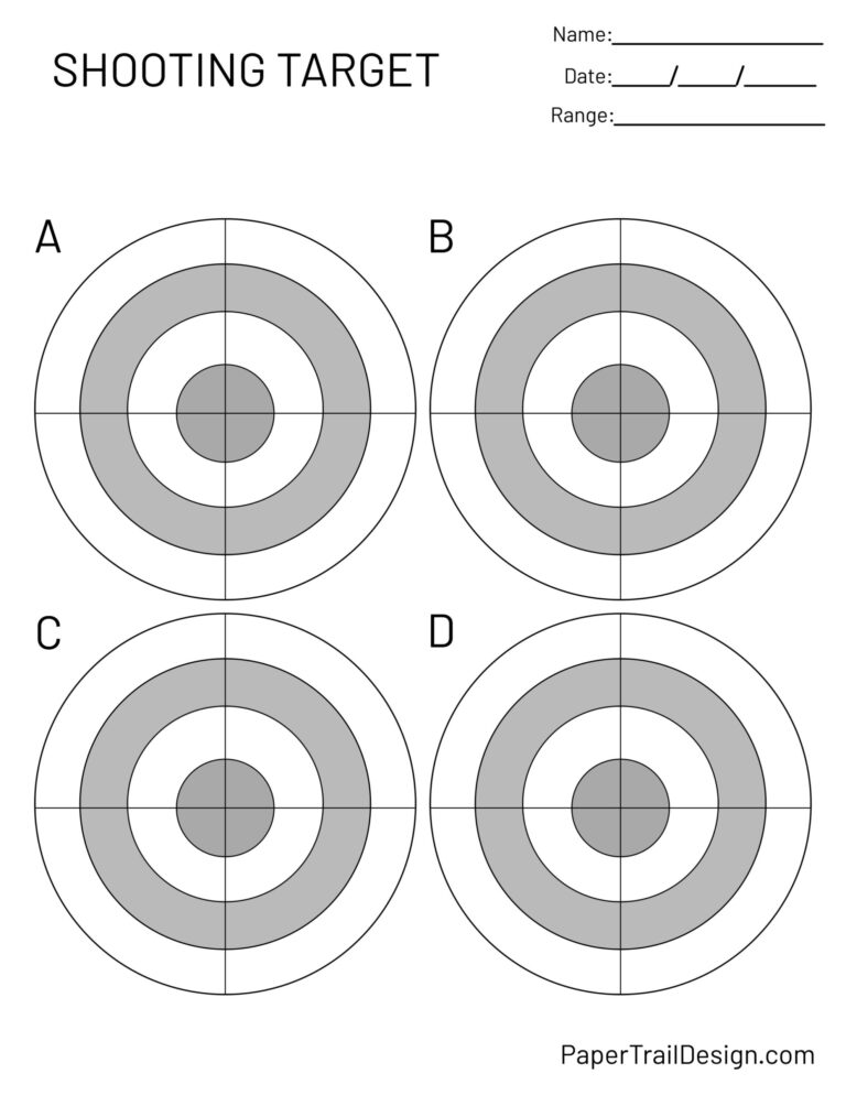 Free Printable Shooting Targets - Paper Trail Design