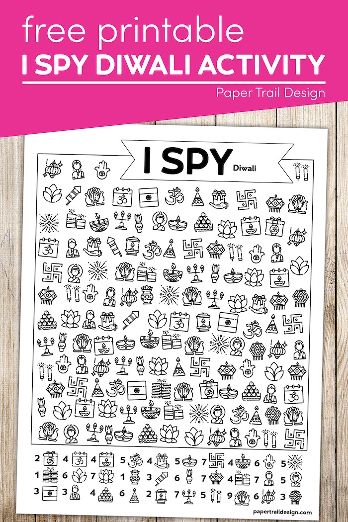 Free Printable I Spy Diwali Activity - Paper Trail Design