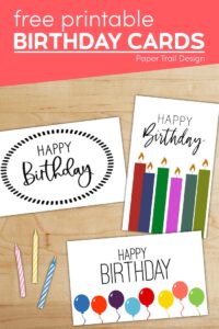 Happy Birthday Card Printables - Paper Trail Design