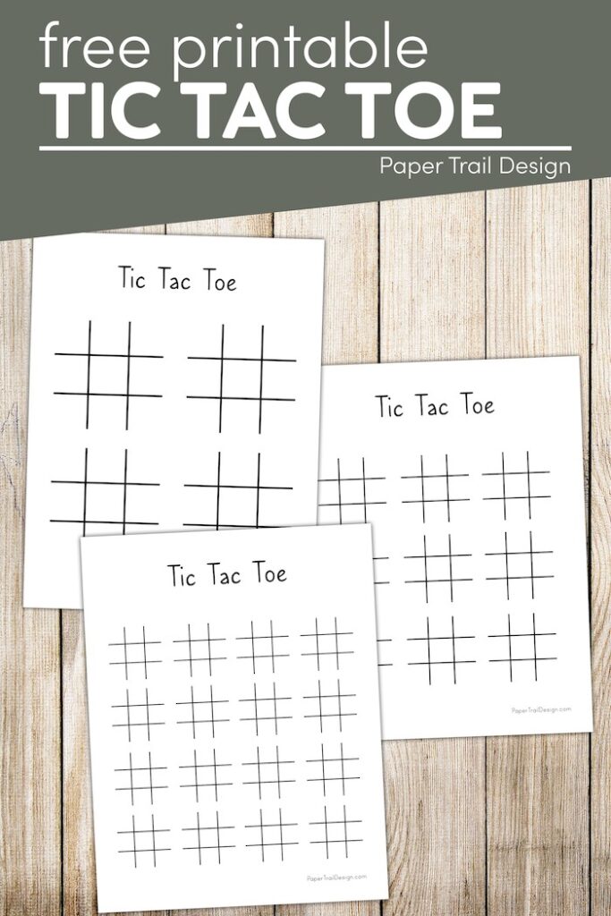 Tic Tac Toe Printables - Paper Trail Design