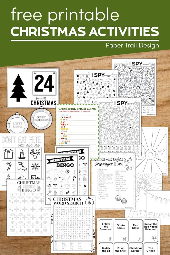 Free Printable Christmas Activities for Kids - Paper Trail Design