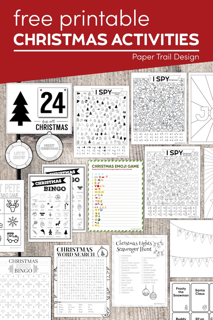 Free Printable Christmas Activities for Kids - Paper Trail Design