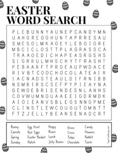 Free Printable Easter Word Search - Paper Trail Design