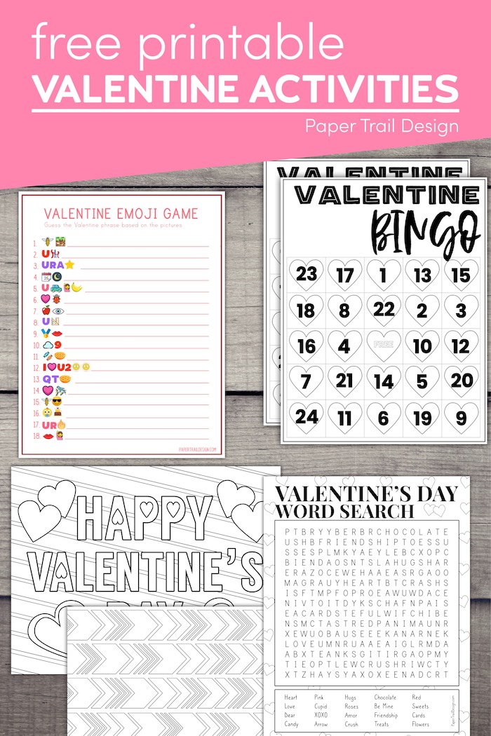 Free Printable Valentine's Day Activities - Paper Trail Design
