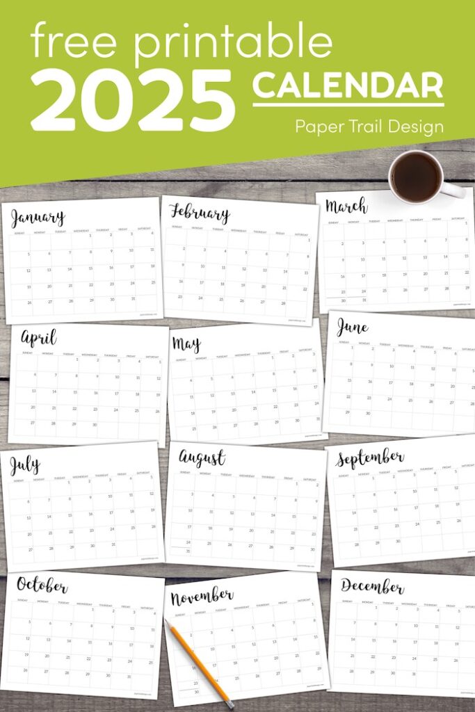 Free 2025 Paper Calendars By Mail Online 