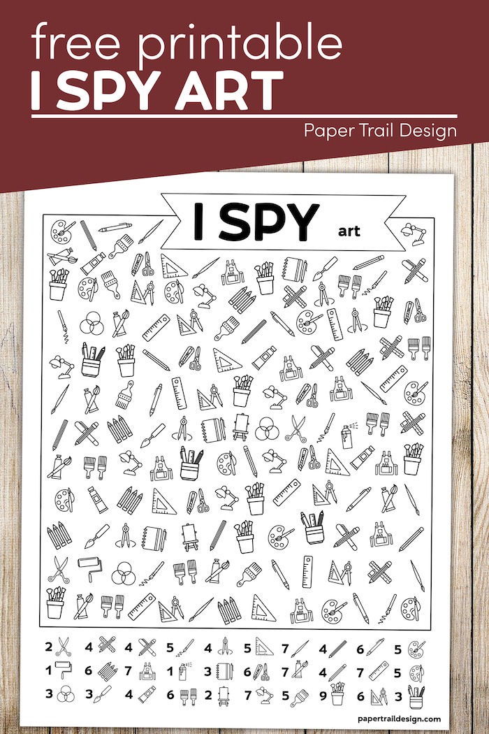 Free Printable I Spy Art Activity - Paper Trail Design