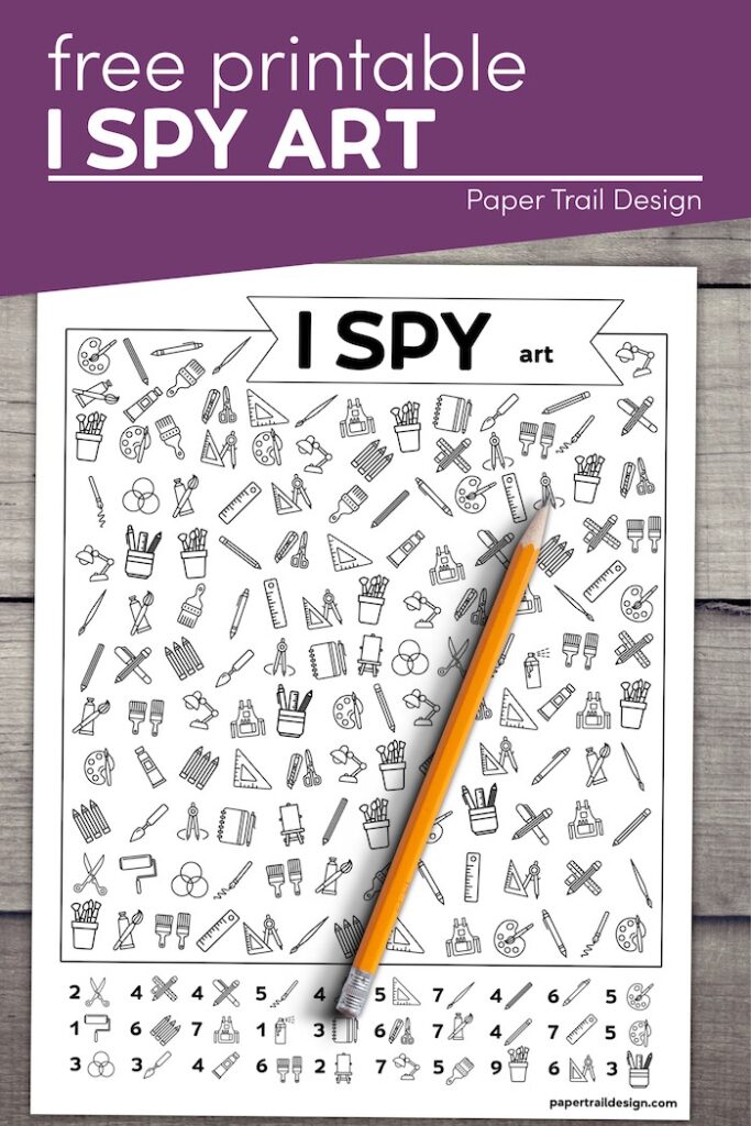 Free Printable I Spy Art Activity - Paper Trail Design