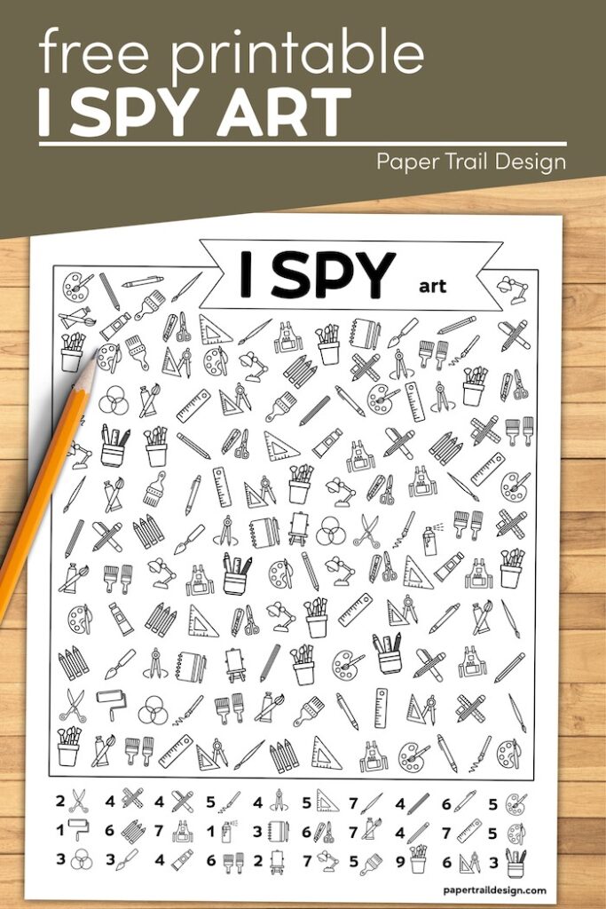 Free Printable I Spy Art Activity - Paper Trail Design