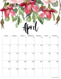 Floral 2025 Calendar Printable - Paper Trail Design